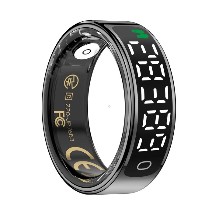 R13 SIZE 12 Smart Ring, Support Heart Rate / Blood Oxygen / Sleep Monitoring / Motion Sensing Game(Black)