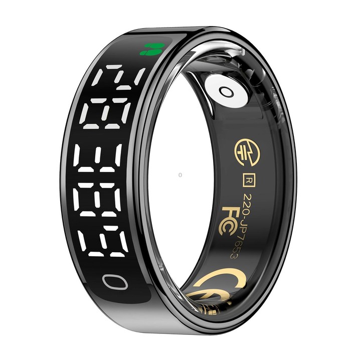 R13 SIZE 12 Smart Ring, Support Heart Rate / Blood Oxygen / Sleep Monitoring / Motion Sensing Game(Black)