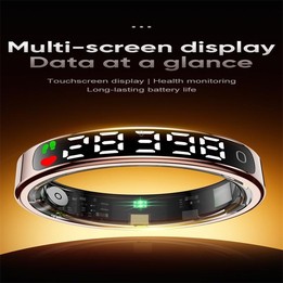 R13 SIZE 12 Smart Ring, Support Heart Rate / Blood Oxygen / Sleep Monitoring / Motion Sensing Game(Rose Gold)