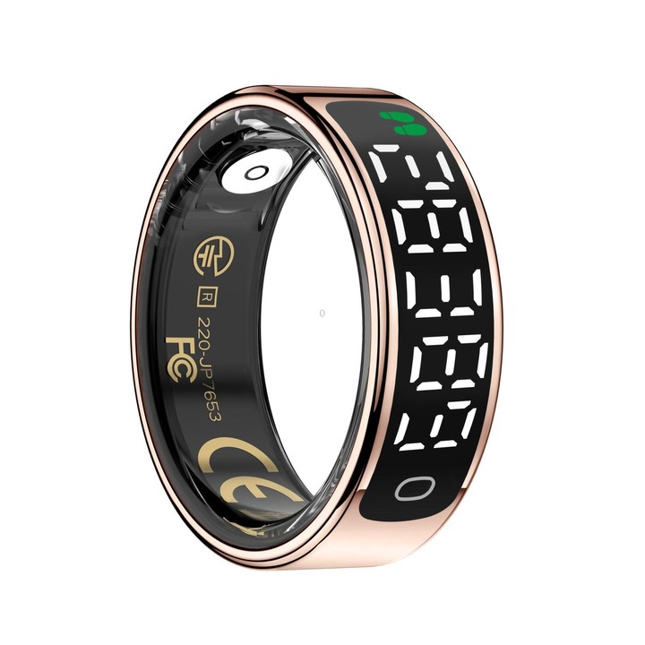 R13 SIZE 12 Smart Ring, Support Heart Rate / Blood Oxygen / Sleep Monitoring / Motion Sensing Game(Rose Gold)