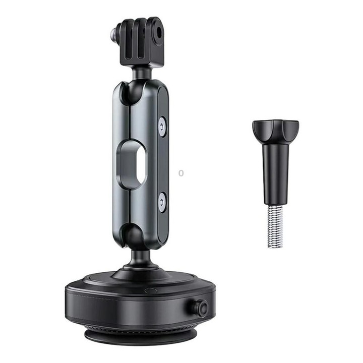 DJ-1 Car Mount Aluminum Alloy Action Camera Holder Electric Vacuum Suction Cup Bracket