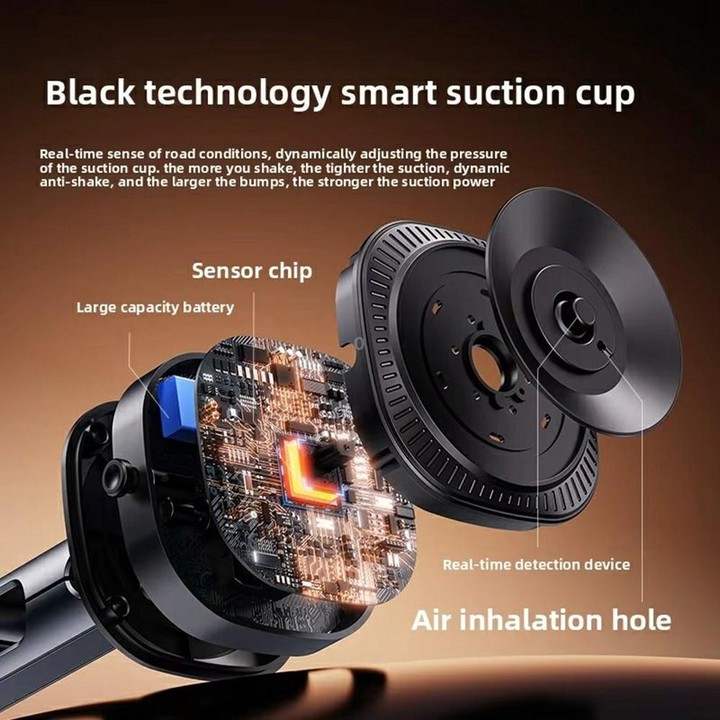 DJ-1 Car Mount Aluminum Alloy Action Camera Holder Electric Vacuum Suction Cup Bracket