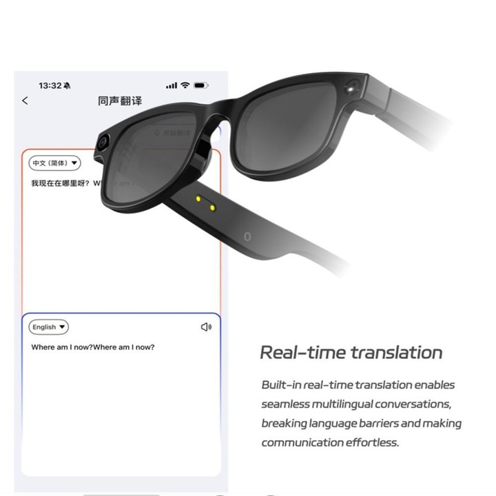 G1 Smart Glasses, Support AI Translation / Take Photos / AI Conversation(Black)