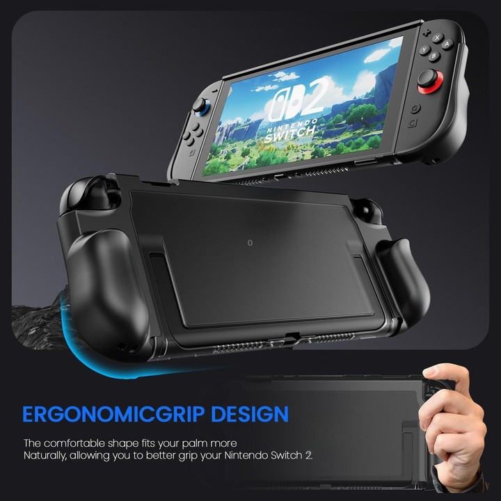 For Nintendo Switch 2 Game Machine Shockproof TPU+PC Protective Case(Pink)