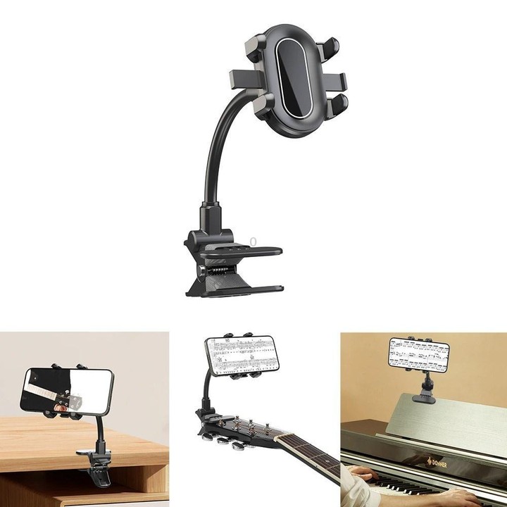 For Electric Guitar Bass Ukulele Piano Panel Live Teaching Universal Phone Holder