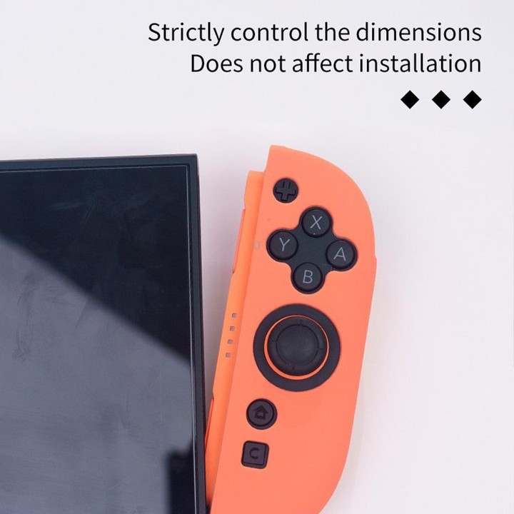 For Nintendo Switch 2 Game Controller Half-Cover Silicone Protective Cover(Orange Blue)