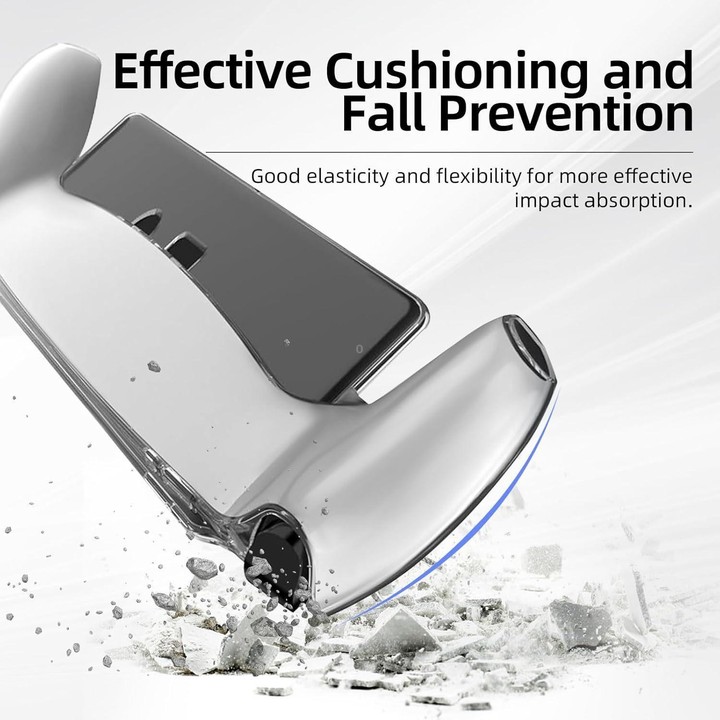 For Sony PS5 Streaming Handheld Console Crystal Clear PC Protective Case(Transparent Black)
