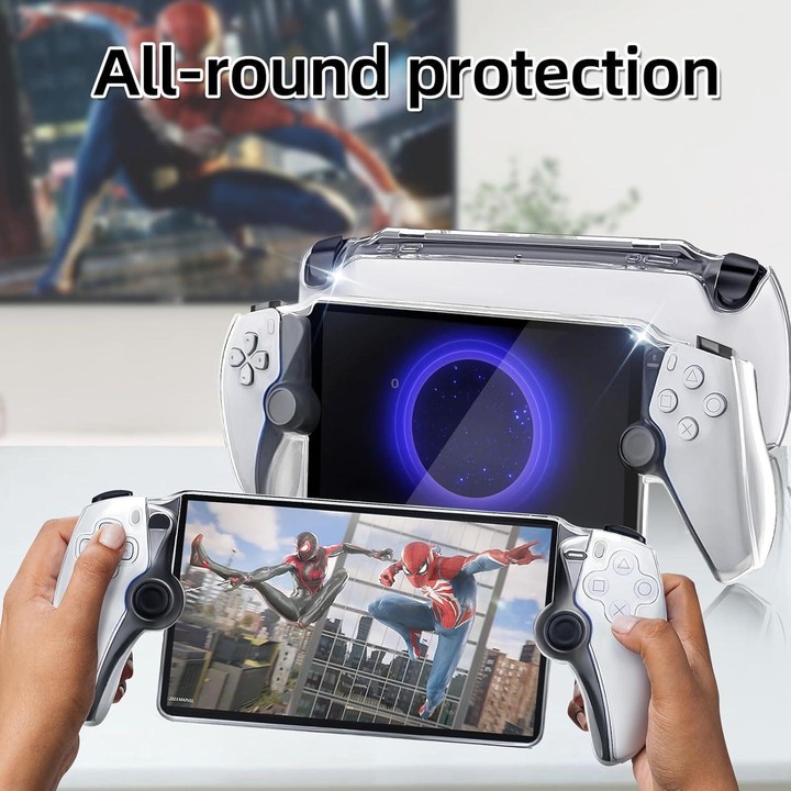 For Sony PS5 Streaming Handheld Console Crystal Clear PC Protective Case(Transparent White)