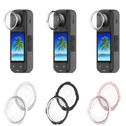 For Insta360 X5 Rotating Optical Tempered Glass Lens Guard Protective Cover(Silver)