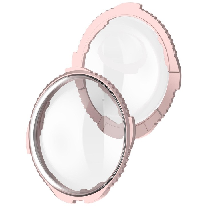 For Insta360 X4 Rotating Optical Tempered Glass Lens Guard Protective Cover(Pink)