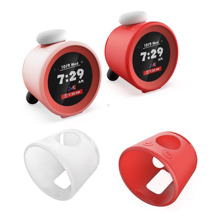 For Nintendo Sound Clock Alarmo DOBE Smart Motion Alarm Silicone Protective Case(Red)