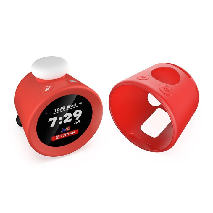 For Nintendo Sound Clock Alarmo DOBE Smart Motion Alarm Silicone Protective Case(Red)