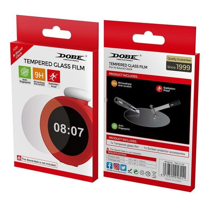 For Nintendo Sound Clock Alarmo DOBE Smart Motion Alarm Tempered Glass Protective Film