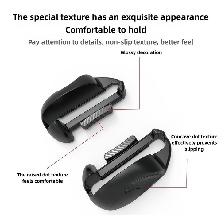 For Nintendo Switch 2 PGTECH Mini Portable Mouse with Left and Right Gaming Hand Controllers(Black)