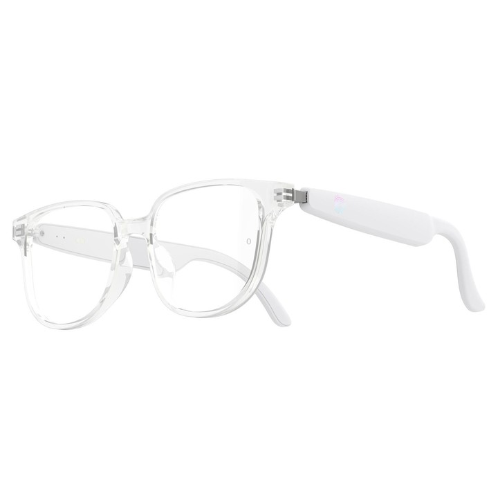 GL08 Smart Glasses, Support Touch Control / Built-in Call Microphone / Open Style Audio Experience(White)
