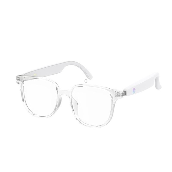 GL08 Smart Glasses, Support Touch Control / Built-in Call Microphone / Open Style Audio Experience(White)