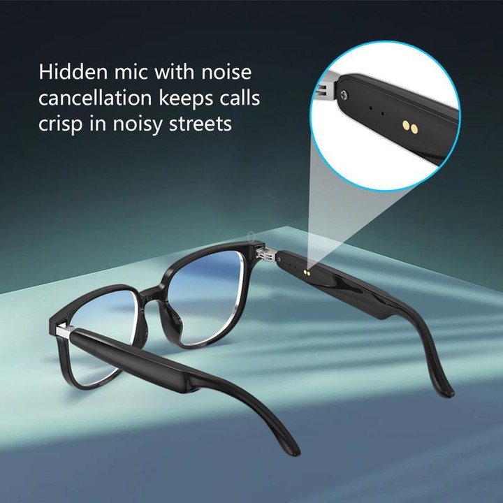 GL08 Smart Glasses, Support Touch Control / Built-in Call Microphone / Open Style Audio Experience(Black White)
