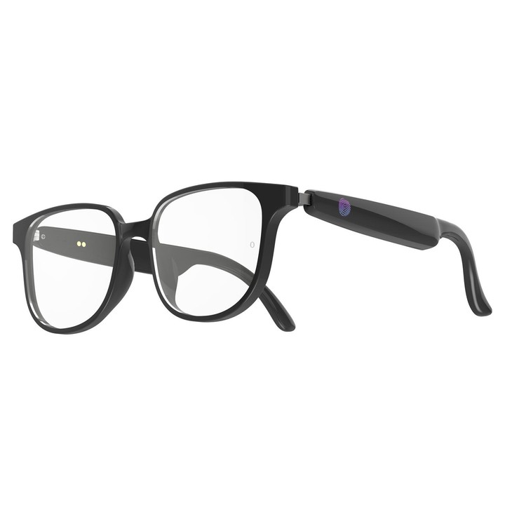 GL08 Smart Glasses, Support Touch Control / Built-in Call Microphone / Open Style Audio Experience(Black White)