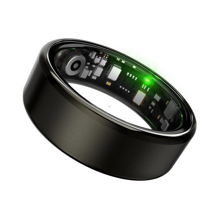 R100 SIZE 8 Smart Ring, Support Heart Rate / Blood Oxygen / Sleep Monitoring / Remote Photography(Black)