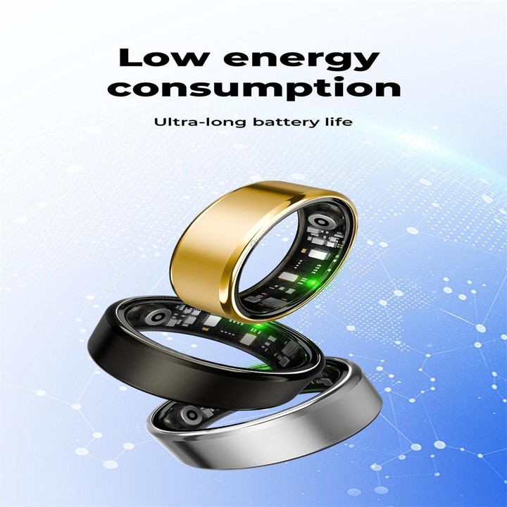 R100 SIZE 8 Smart Ring, Support Heart Rate / Blood Oxygen / Sleep Monitoring / Remote Photography(Silver)