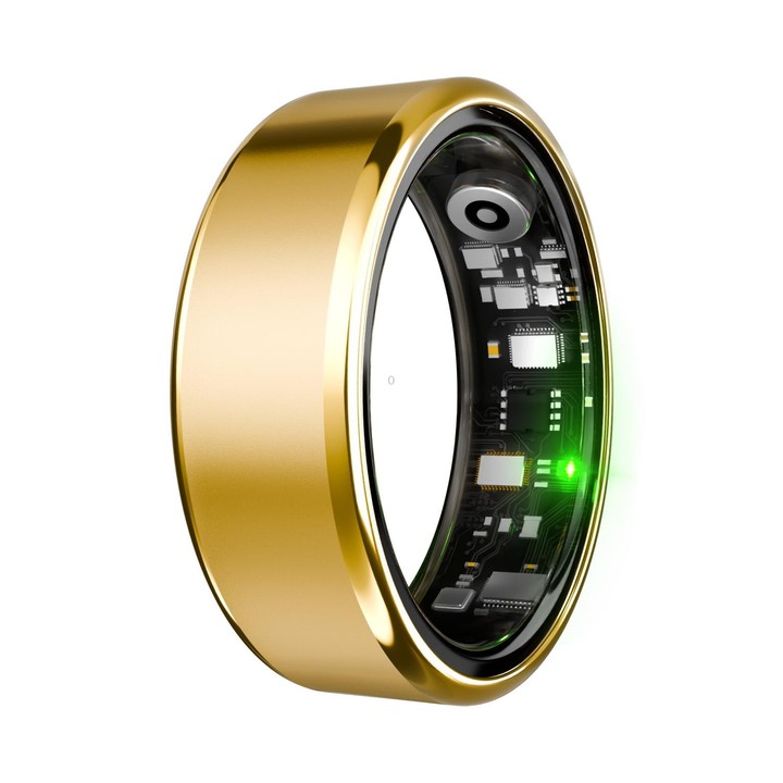R100 SIZE 11 Smart Ring, Support Heart Rate / Blood Oxygen / Sleep Monitoring / Remote Photography(Gold)