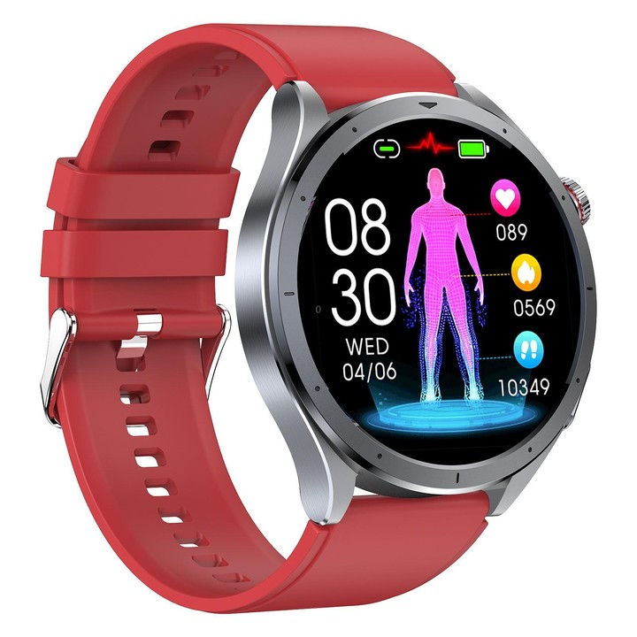 ET472 1.53 inch Color Screen BT Smart Watch Silicone Strap, Support AI-GPT Intelligent Question and Answer(Red)