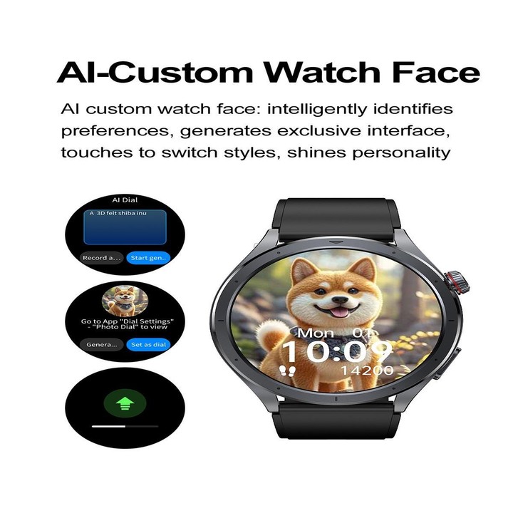 ET472 1.53 inch Color Screen BT Smart Watch Silicone Strap, Support AI-GPT Intelligent Question and Answer(Red)