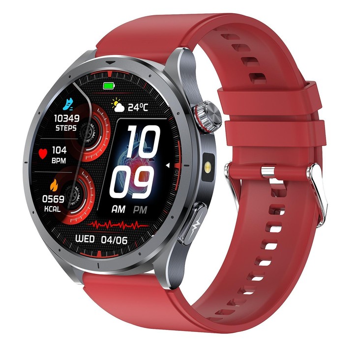 ET472 1.53 inch Color Screen BT Smart Watch Silicone Strap, Support AI-GPT Intelligent Question and Answer(Red)