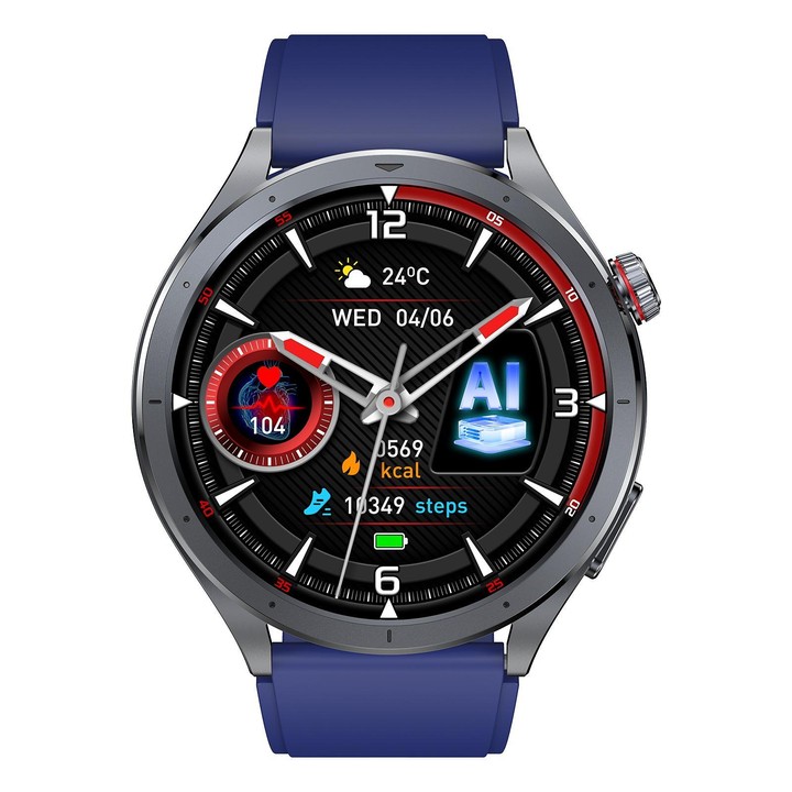 ET472 1.53 inch Color Screen BT Smart Watch Silicone Strap, Support AI-GPT Intelligent Question and Answer(Blue)