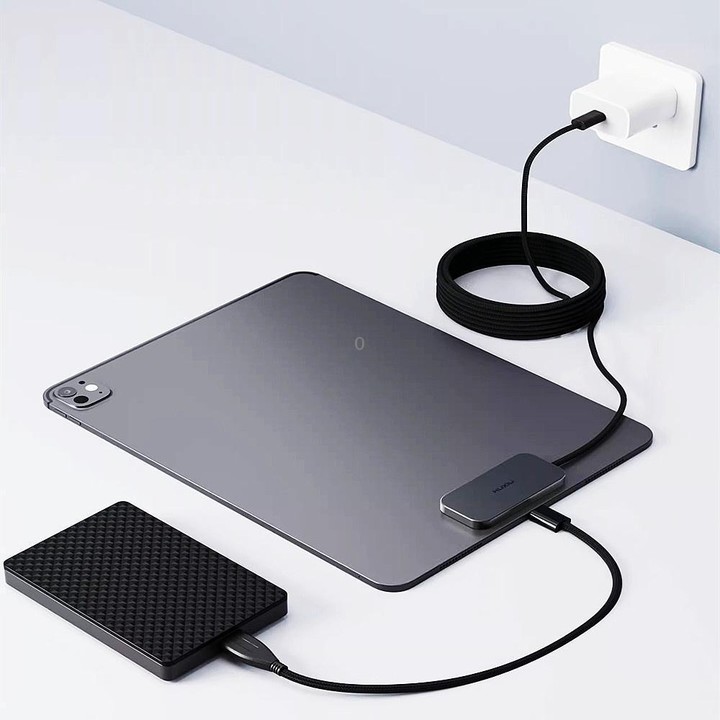 For iPad Pro 11 2025 Smart PIN Magnetic Charger Wireless Charging Pad with Type-C Cable