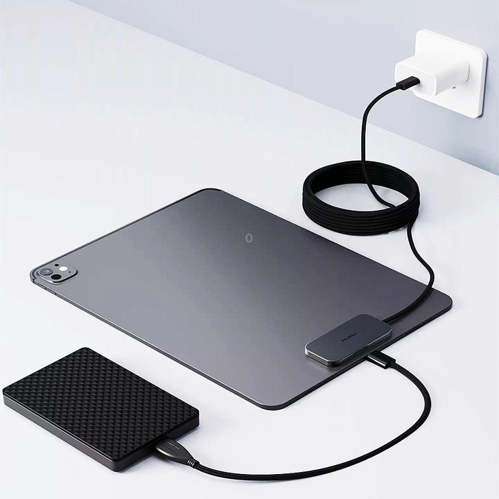 For iPad Pro 13 2025 Fast Charging Smart PIN Magnetic Charger Wireless Charging Pad with Type-C Cable