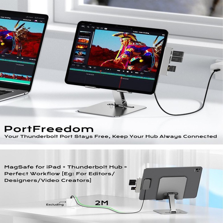 For iPad Pro 13 2025 Fast Charging Smart PIN Magnetic Charger Wireless Charging Pad with Type-C Cable