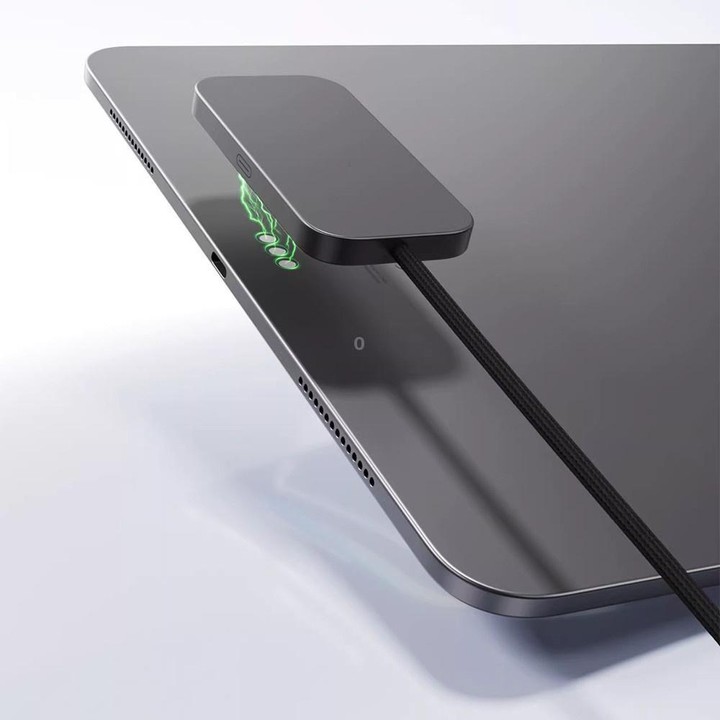 For iPad Pro 13 2025 Fast Charging Smart PIN Magnetic Charger Wireless Charging Pad with Type-C Cable