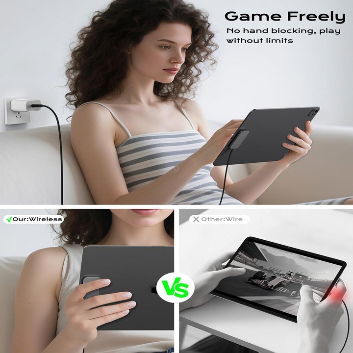 For iPad Air 11 / Air 10.9 Fast Charging Smart PIN Magnetic Charger Wireless Charging Pad with Type-C Cable
