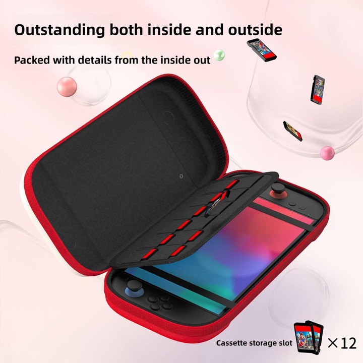 For Nintendo Switch 2 Portable Game Console Storage Case Nylon Protective Carrying Bag(White)