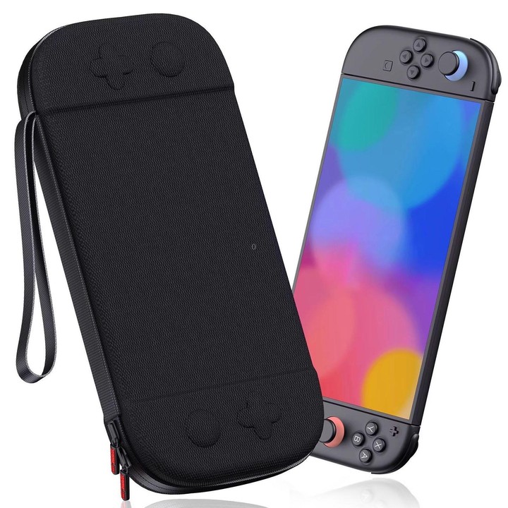 For Nintendo Switch 2 Portable Game Console Storage Case Nylon Protective Carrying Bag(Black)