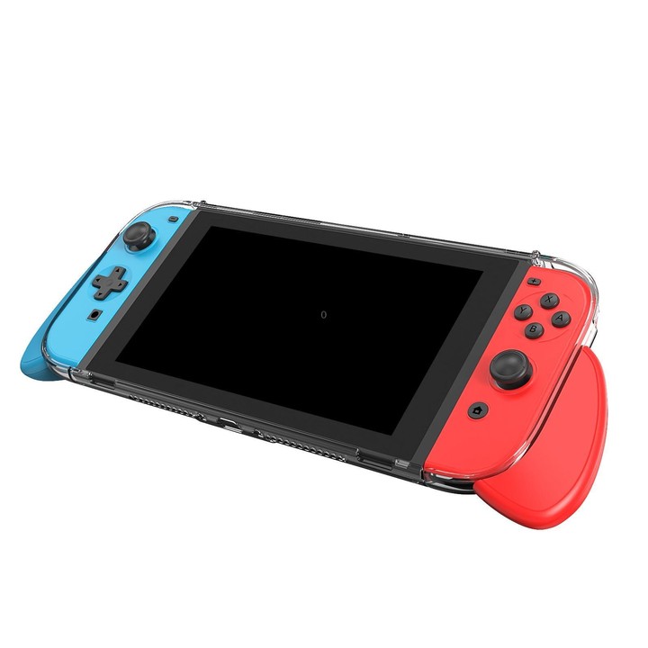 For Nintendo Switch 2 Split-style Console Protective Case with Three Sets of Interchangeable Grips (Large, Medium, Small)(Transp