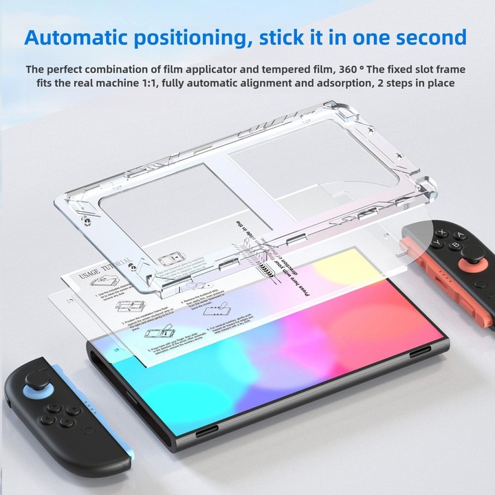 For Nintendo Switch 2 2pcs HD Tempered Glass Screen Protector with Dust-Free Application Tool