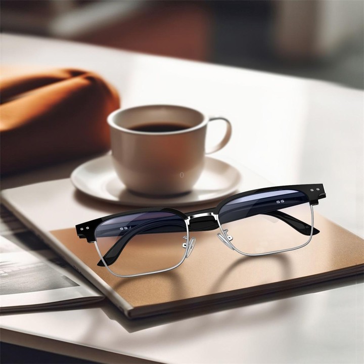 W100D Smart Glasses, Support AI Intelligent Translation / AI Conversation / BT Calling(White)