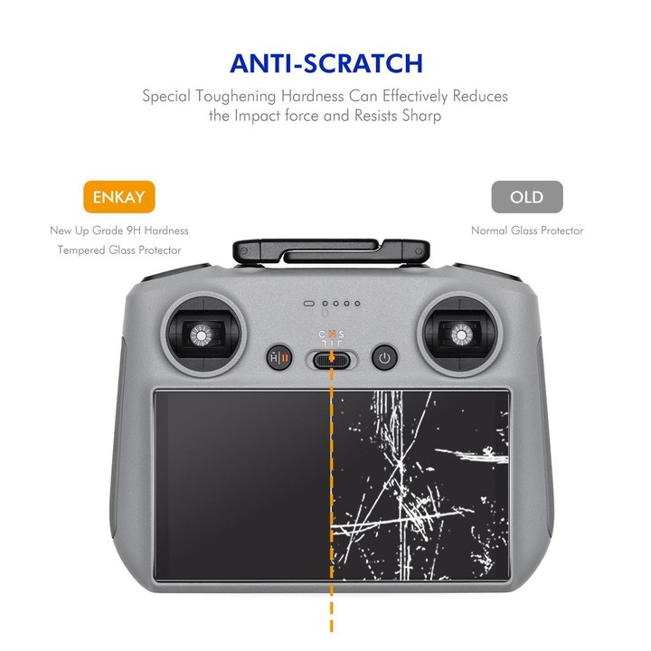 For DJI RC / RC 2 2pcs ENKAY Hat-Prince 0.2mm 9H Tempered Glass Screen Protector Film