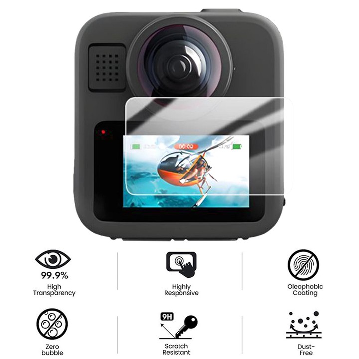 For GoPro MAX2 HD Tempered Glass Screen Protective Film