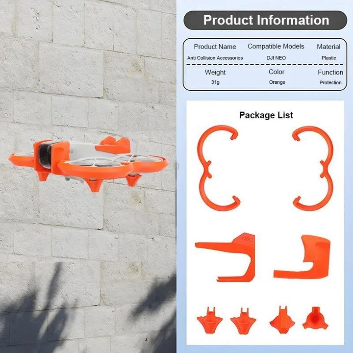 For DJI Neo Propeller Protective Guard Anti-collision Ring Cover(Orange)
