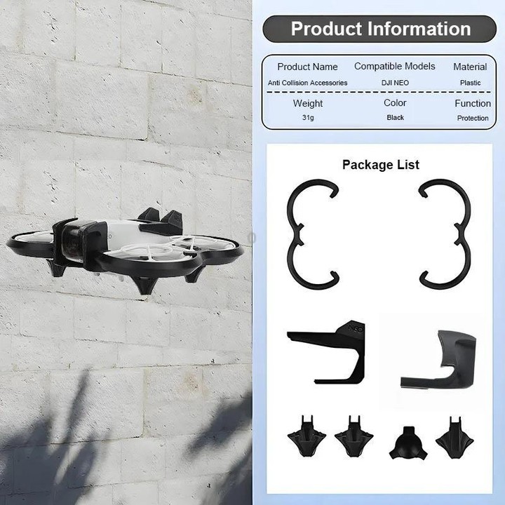 For DJI Neo Propeller Protective Guard Anti-collision Ring Cover(Black)