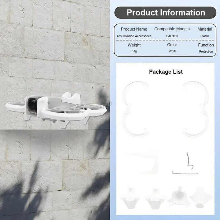 For DJI Neo Propeller Protective Guard Anti-collision Ring Cover(White)
