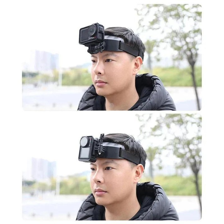 For DJI Action 5 Pro / 4 / 3 Hands-Free Driving Recorder & Sports Camera Mount Head Strap Headband Extended Mount