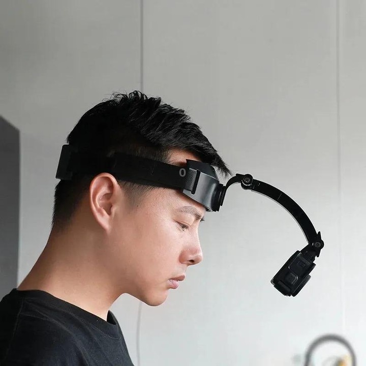 For DJI Action 5 Pro / 4 / 3 Hands-Free Driving Recorder & Sports Camera Mount Head Strap Headband Extended Mount