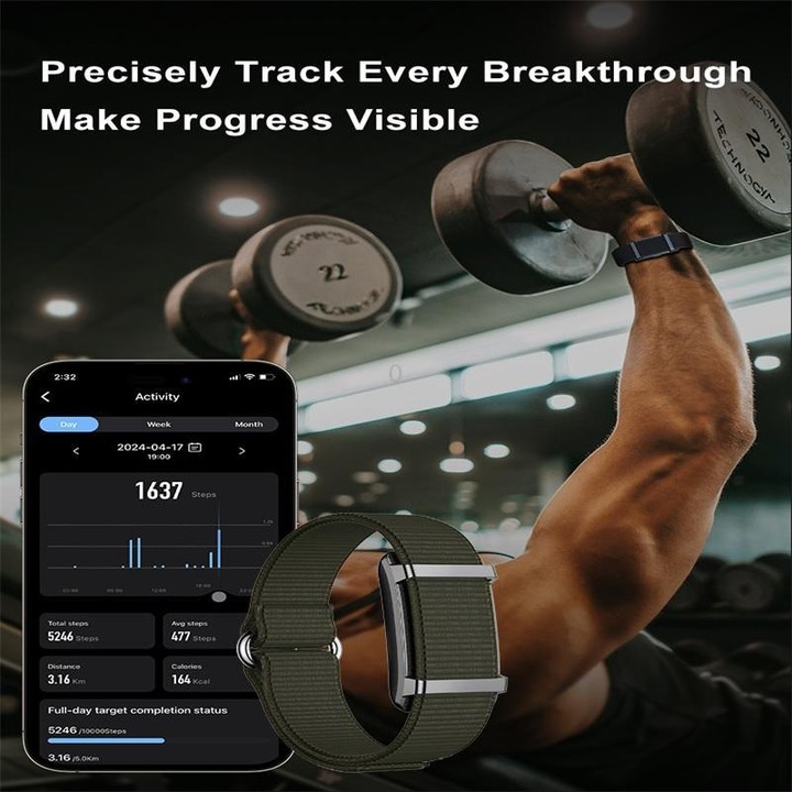 Y25 Screenless BT Smart Bracelet Nylon Strap, Support Sleep / Heart Rate Monitoring / Exercise Data Records(Black)