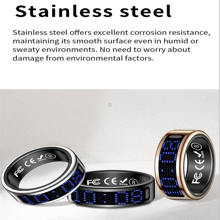 SR16 SIZE 11 Smart Ring, Support Heart Rate / Blood Oxygen / Sleep Monitoring / Multiple Sports Modes(Silver)