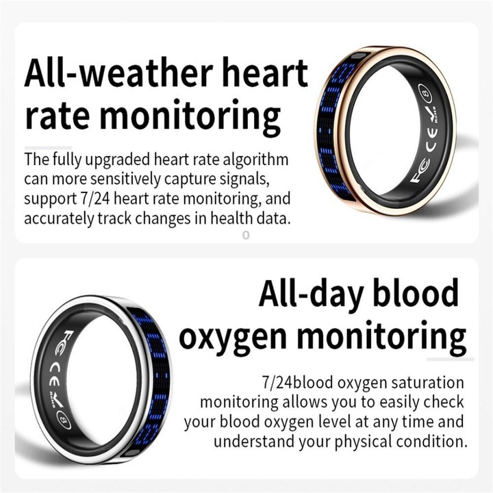 SR16 SIZE 11 Smart Ring, Support Heart Rate / Blood Oxygen / Sleep Monitoring / Multiple Sports Modes(Silver)