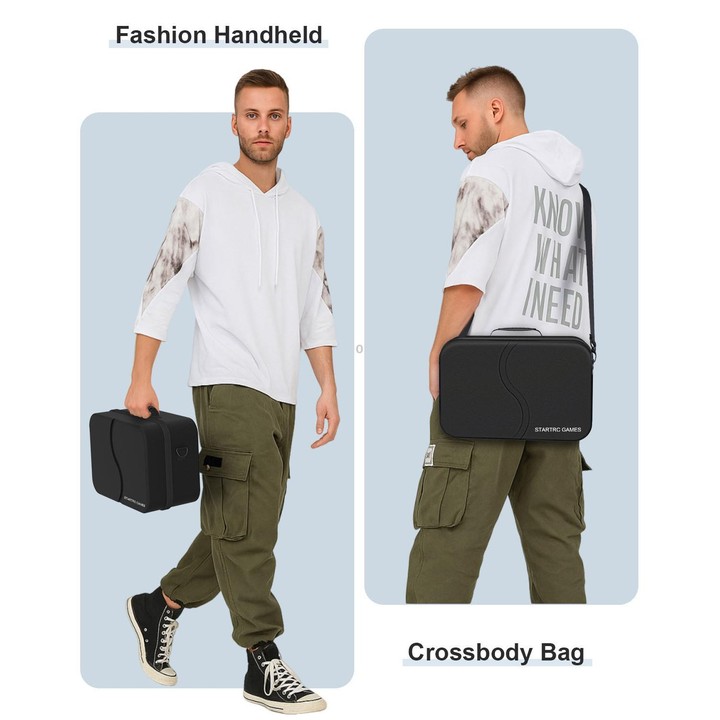 For Nintendo Switch 2 Game Controllers Multi-Functional Handheld Hard-Shell Crossbody Bag(Grey)